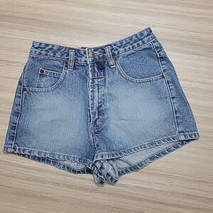 Unionbay Vintage High Waisted Denim Shorts Medium Wash Blue Size 7 90s Cotton